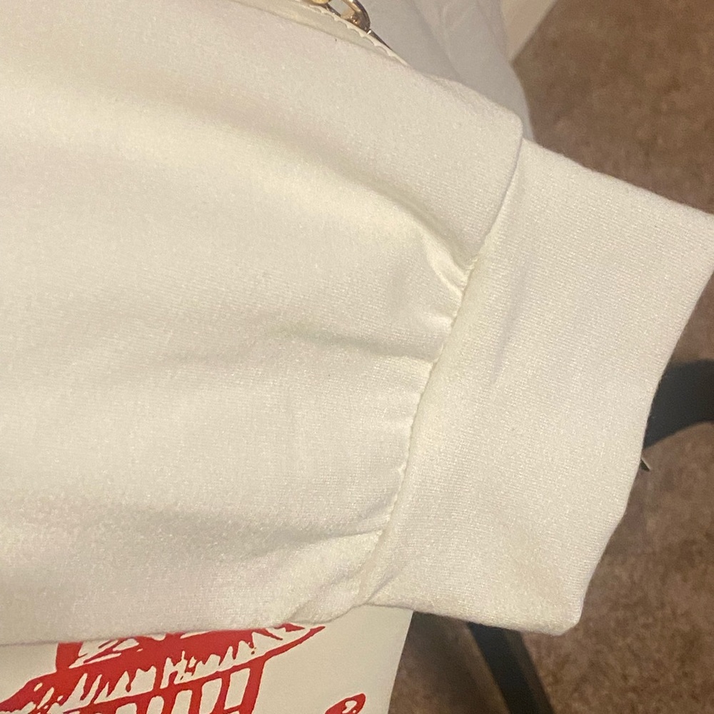 White Asian Themed T-Shirt Dress - Picture 3 of 16